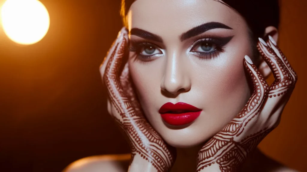 رنگ رژلب در آرایش عربی