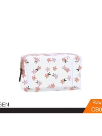 کیف آرایش طلقی طرح دار مستطیلی باکد CB010-5 برند vergen