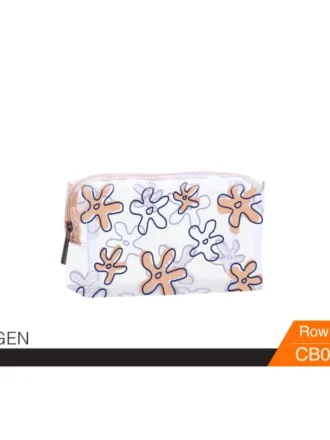 کیف آرایش طلقی طرح دار مستطیلی باکد CB010-8برند vergen