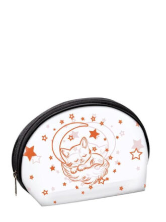 کیف آرایش طلقی چاپی بیضی با کد CB007-10 برند vergen