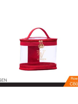 کیف آرایش طلق مینی چمدان قرمز با کدCB009-6 برند vergen